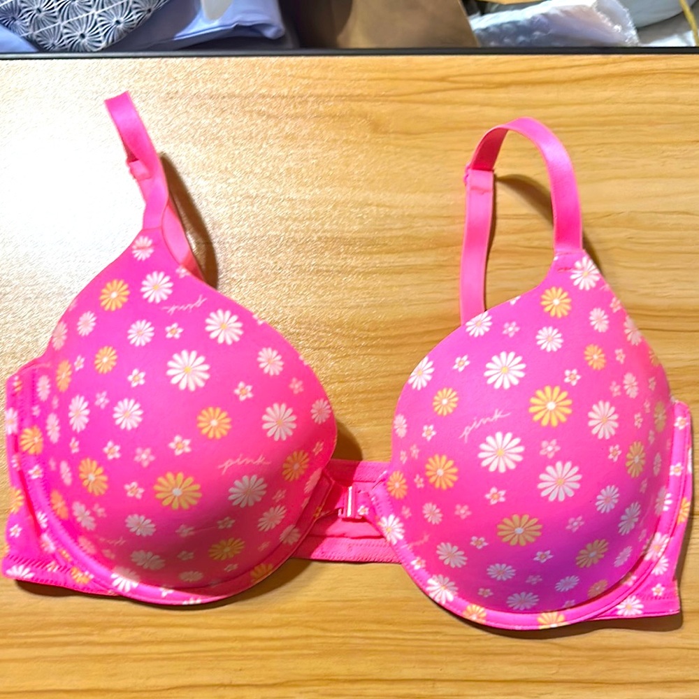 Floral Pink Bra